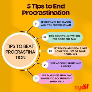 5 tips to end procrastination