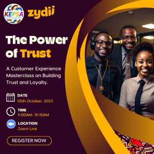 Webinar Poster on The Power of Trust in Customer Service